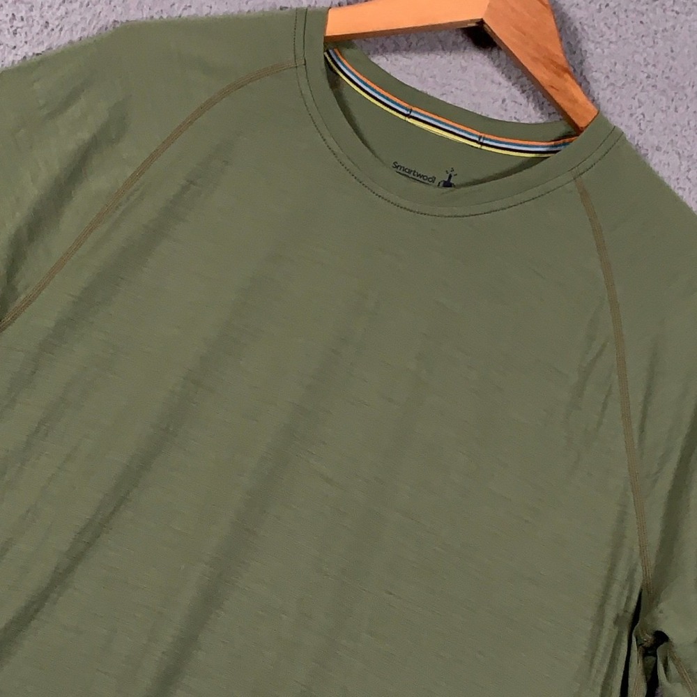 Smartwool Merino 150 Base Layer T-Shirt Men's Large L Green Short Sleeve Hiking